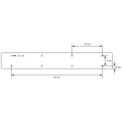 2er Set Tischkufen Loft 75x72 cm Schwarz Profil 8x2 cm aus Stahl U-Form ML-Design