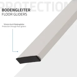 2er Set Tischkufen Loft 90x72 cm Silber Profil 8x2 cm Stahl U-Form ML-Design