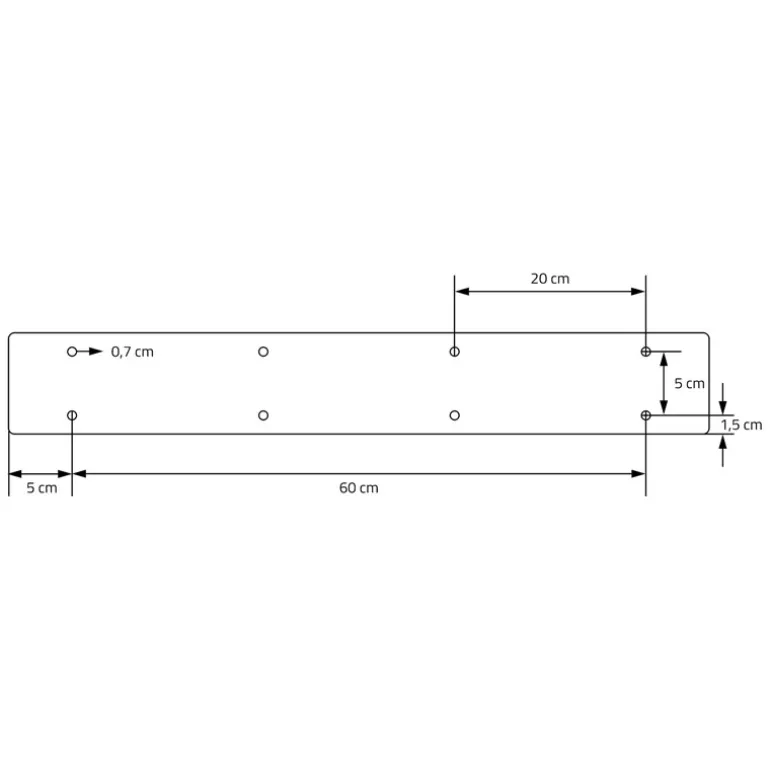 2er Set Tischkufen Loft 90x72 cm Silber Profil 8x2 cm Stahl U-Form ML-Design