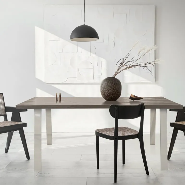 2er Set Tischkufen Loft 90x72 cm Silber Profil 8x2 cm Stahl U-Form ML-Design