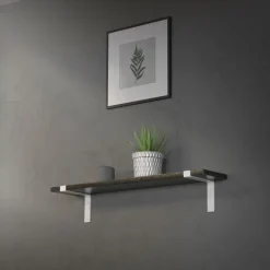 2er Set Wandkonsole Regalhalterung 2x 200 x 145 mm Weiß aus Stahl ML-Design