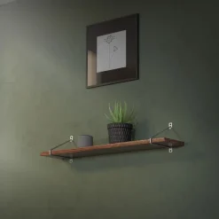 2er Set Wandkonsole Regalhalterung 2x 220 x 180 mm Grau aus Stahl ML-Design