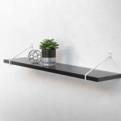 2er Set Wandkonsole Regalhalterung 2x 220 x 180 mm Weiß aus Stahl ML-Design