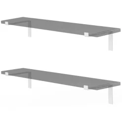 2er Set Wandkonsole Regalhalterung 2x 250 x 145 mm Weiß aus Stahl ML-Design