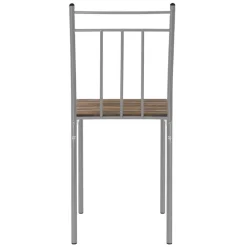 Essgruppe für 4 Personen 5-teilig mit Esstisch und 4 Stühlen Braun aus Holz ML-Design