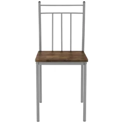 Essgruppe für 4 Personen 5-teilig mit Esstisch und 4 Stühlen Braun aus Holz ML-Design