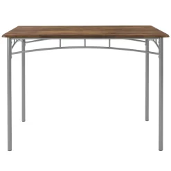 Essgruppe für 4 Personen 5-teilig mit Esstisch und 4 Stühlen Braun aus Holz ML-Design
