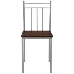 Essgruppe für 4 Personen 5-teilig mit Esstisch und 4 Stühlen Dunkelbraun aus Holz ML-Design