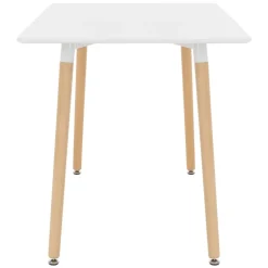 Esstisch aus Holz 120x70 cm Matt Weiß Esszimmertisch für 4-6 Personen ML-Design