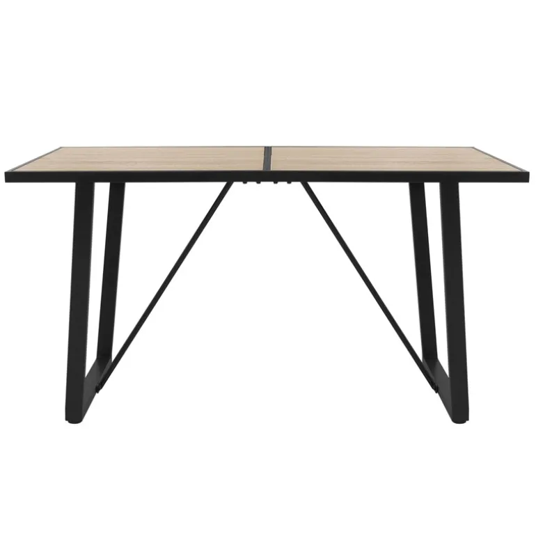 Esstisch 140x70 cm mit schwarzem Gestell für 4-6 Personen ML-Design
