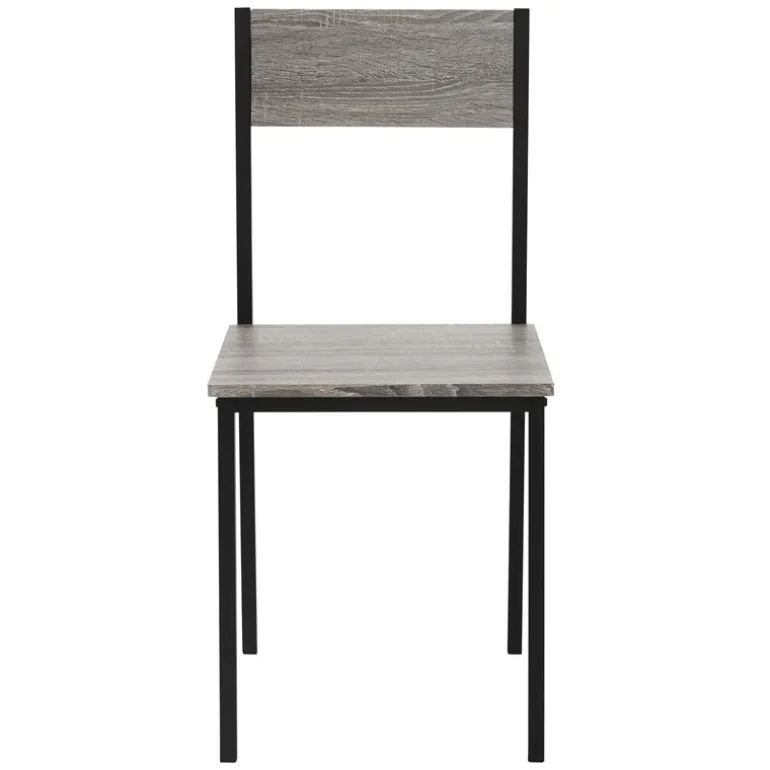 Esszimmergruppe mit Bank 4-Teilig mit Esstisch und Stühlen Eiche Grau Stahlgestell ML-Design