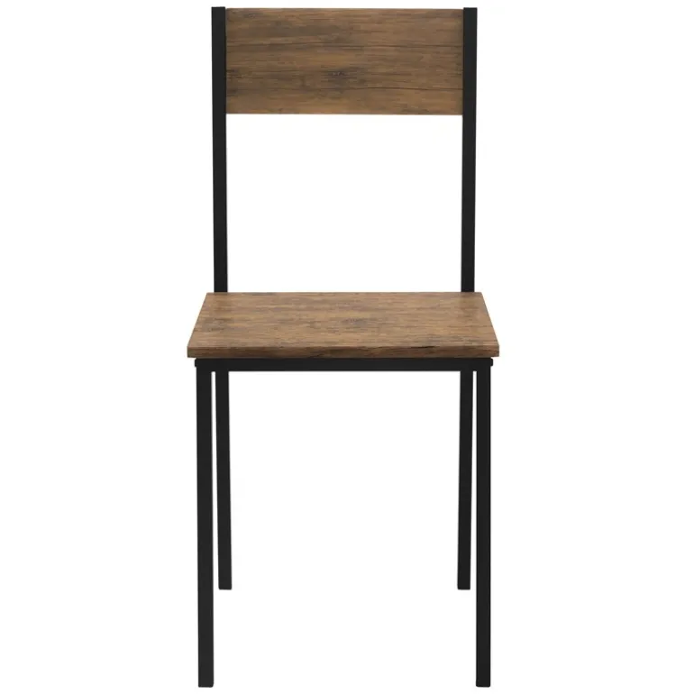 Esszimmergruppe mit Bank 4-Teilig mit Esstisch und Stühlen Eiche Rustikal Stahlgestell ML-Design