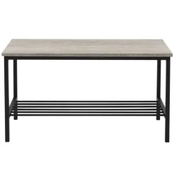 Esszimmergruppe mit Bank 4-Teilig mit Esstisch und Stühlen Sonoma Eiche Stahlgestell ML-Design