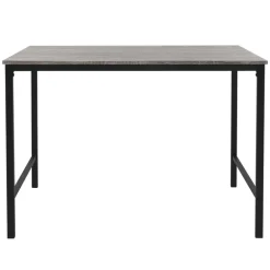 Esszimmergruppe mit 2 Bänken 3-Teilig mit Esstisch Eiche Grau Stahlgestell ML-Design