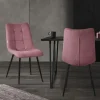 Esszimmerstühle 2er Set Altorsa Küchenstuhl mit Polyesterbezug und Stahlbeinen ML-Design