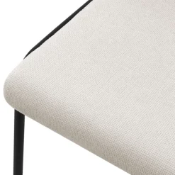 Esszimmerstühle 2er Set Beige mit Rückenlehne, Polsterstühle für Esszimmer & Küche ML-Design