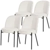Esszimmerstühle 4er Set Beige mit Rückenlehne, Polsterstühle für Esszimmer & Küche ML-Design