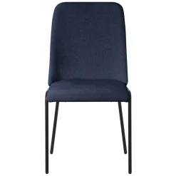 Esszimmerstühle 2er Set Dunkelblau mit Rückenlehne, Polsterstühle für Esszimmer & Küche ML-Design