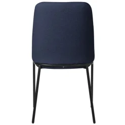 Esszimmerstühle 4er Set Dunkelblau mit Rückenlehne, Polsterstühle für Esszimmer & Küche ML-Design