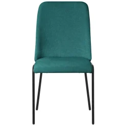 Esszimmerstühle 2er Set Petrol mit Rückenlehne, Polsterstühle für Esszimmer & Küche ML-Design