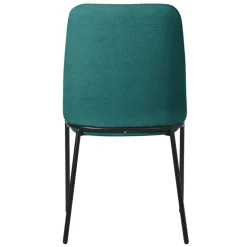 Esszimmerstühle 2er Set Petrol mit Rückenlehne, Polsterstühle für Esszimmer & Küche ML-Design