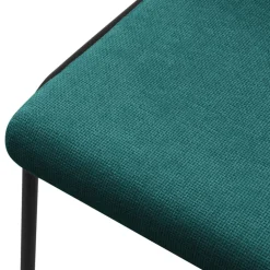Esszimmerstühle 4er Set Petrol mit Rückenlehne, Polsterstühle für Esszimmer & Küche ML-Design