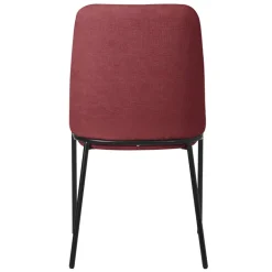 Esszimmerstühle 2er Set Rot mit Rückenlehne, Polsterstühle für Esszimmer & Küche ML-Design