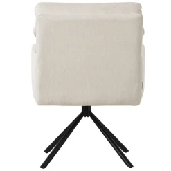 Esszimmerstuhl 4er Set Beige drehbar mit abnehmbaren Rückenkissen gepolstert bis 120 Kilogramm