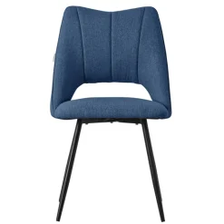 Esszimmerstuhl 4er Set Blau gepolstert inkl. Montagematerial Polsterstuhl Küchenstuhl ML-Design
