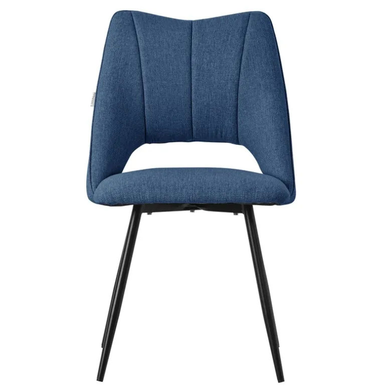 Esszimmerstuhl 2er Set Blau gepolstert inkl. Montagematerial Polsterstuhl Küchenstuhl ML-Design