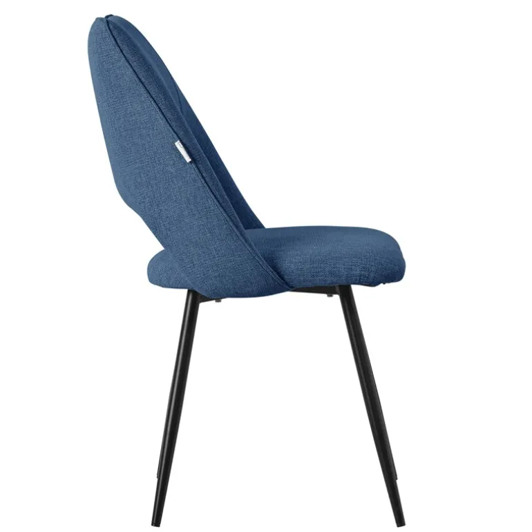 Esszimmerstuhl 2er Set Blau gepolstert inkl. Montagematerial Polsterstuhl Küchenstuhl ML-Design