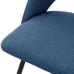 Esszimmerstuhl 2er Set Blau gepolstert inkl. Montagematerial Polsterstuhl Küchenstuhl ML-Design