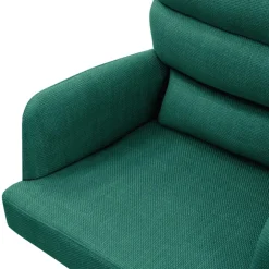 Esszimmerstuhl 2er Set Dunkelgrün drehbar mit abnehmbaren Rückenkissen gepolstert bis 120 Kilogramm ML-Design