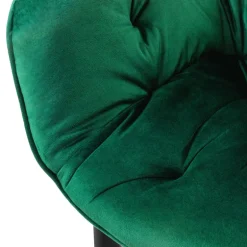 Esszimmerstuhl 2er Set Große Rauten Steppung mit Rücken- und Armlehnen Dunkelgrün Küchenstuhl mit Microfaser-Samtbezug ML-Design