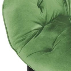 Esszimmerstuhl 6er Set Große Rauten Steppung mit Rücken- und Armlehnen Salbei Küchenstuhl mit Microfaser-Samtbezug ML-Design