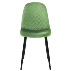 Esszimmerstuhl 4er Set mit Rückenehne Salbei Küchenstuhl mit Microfaser-Samtbezug ML-Design