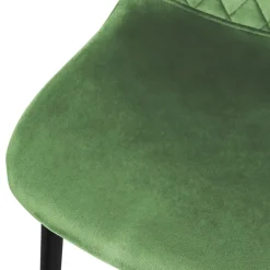 Esszimmerstuhl 4er Set mit Rückenehne Salbei Küchenstuhl mit Microfaser-Samtbezug ML-Design