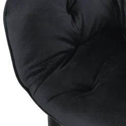 Esszimmerstuhl 6er Set mit Rücken- und Armlehnen Schwarz Küchenstuhl mit Microfaser-Samtbezug ML-Design