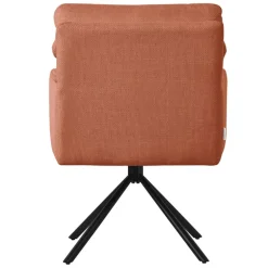 Esszimmerstuhl 4er Set Orange drehbar mit abnehmbaren Rückenkissen gepolstert bis 120 Kilogramm ML-Design