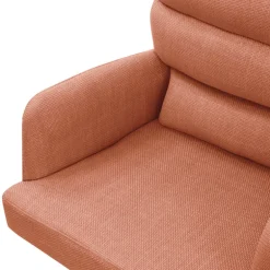 Esszimmerstuhl 4er Set Orange drehbar mit abnehmbaren Rückenkissen gepolstert bis 120 Kilogramm ML-Design