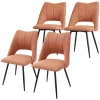Esszimmerstuhl 4er Set Orange gepolstert inkl. Montagematerial Polsterstuhl Küchenstuhl ML-Design