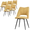 Esszimmerstuhl 6er Set Senfgelb gepolstert inkl. Montagematerial Polsterstuhl Küchenstuhl ML-Design