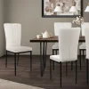 Esszimmerstuhl 4er Set Weiß mit Samtbezug und Metallbeinen Küchenstuhl ML-Design