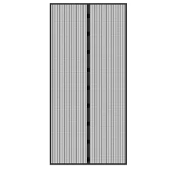 Fliegengitter Klebmontage ohne Bohren 100x210 cm Schwarz aus Polyester