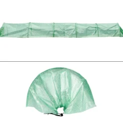 Folientunnel 300x55x35 cm Transparent/Grün aus PE-Gitterfolie