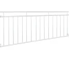 Französischer Balkon Weiß 90x225 cm mit 16 Füllstäben aus pulverbeschichtetem Stahl