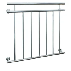 Französischer Balkon 90x100 cm Silber aus Edelstahl