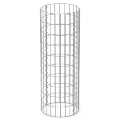 Gabione Säule rund Ø 35x100 cm Maschenweite 5x10 cm aus verzinktem Stahldraht