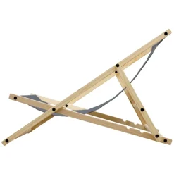 Gartenliege Holz 2er Set Beachstuhl klappbarer Strandstuhl Strandliege Campingliege Sonnenliege Anthrazit Klappliegestuhl Relaxliege