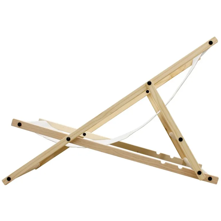 Gartenliege Holz 2er Set Beachstuhl klappbarer Strandstuhl Strandliege Campingliege Sonnenliege Beige Klappliegestuhl Relaxliege